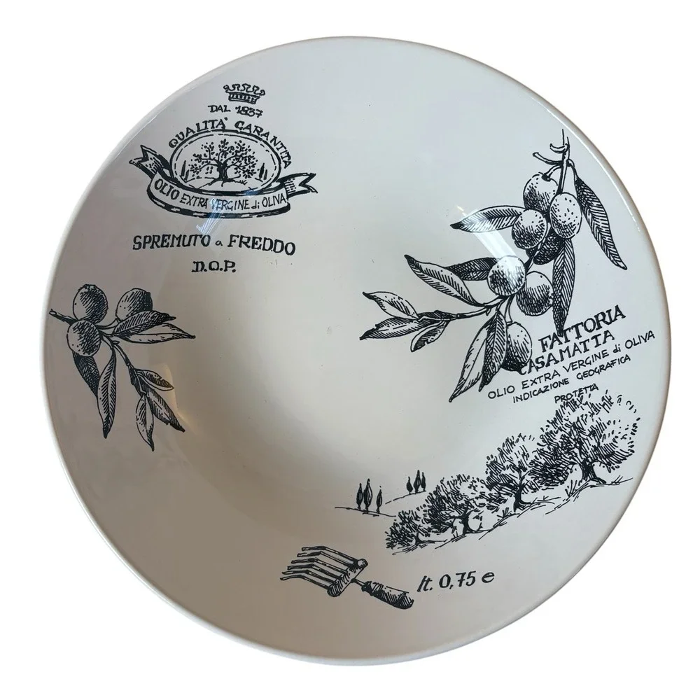 Williams Sonoma I Rosanna Olive Oil Collection Pasta Bowl Made in Italy